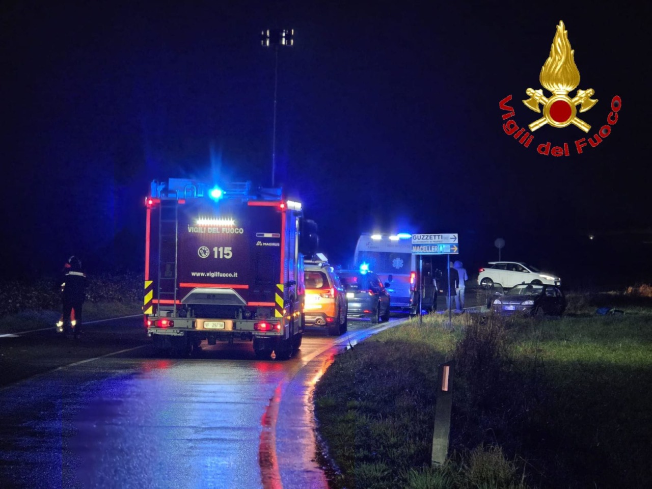 Due autovetture coinvolte in un incidente sulla SP 19