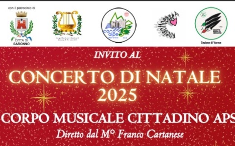 Tradizionale concerto di Natale con banda e cori a Saronno