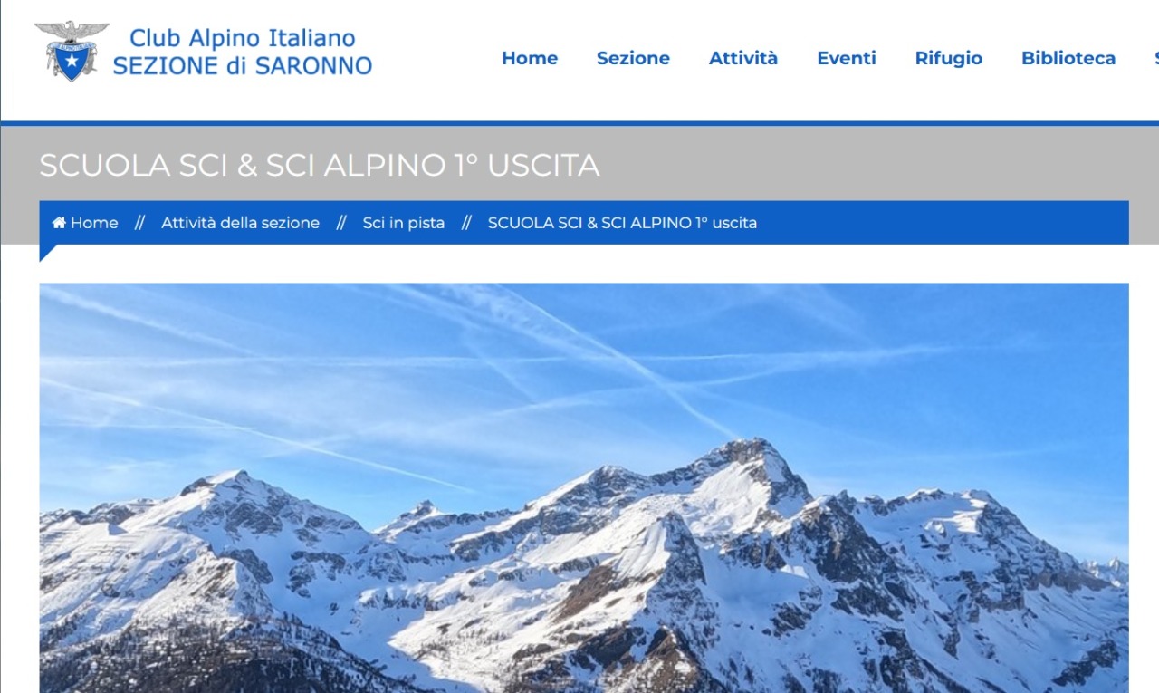 Corso di sci alpino organizzato dal Cai