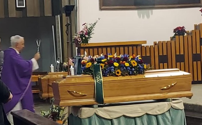 Funerali di Luigi e Angela Gassa a Castiglione Olona