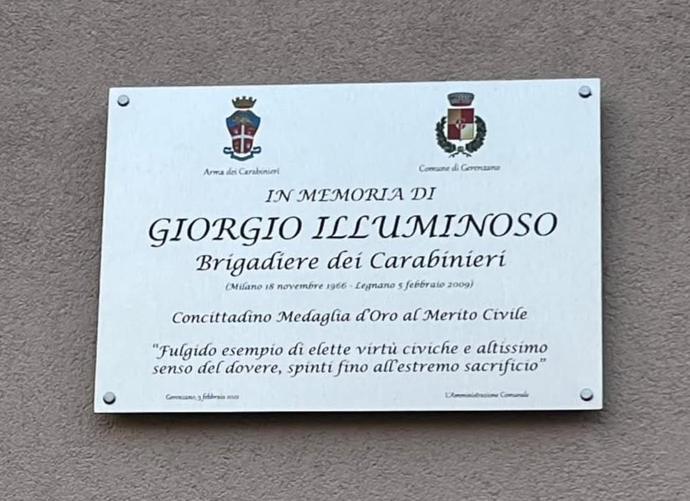 Celebrazione in onore del Brigadiere Giorgio Illuminoso
