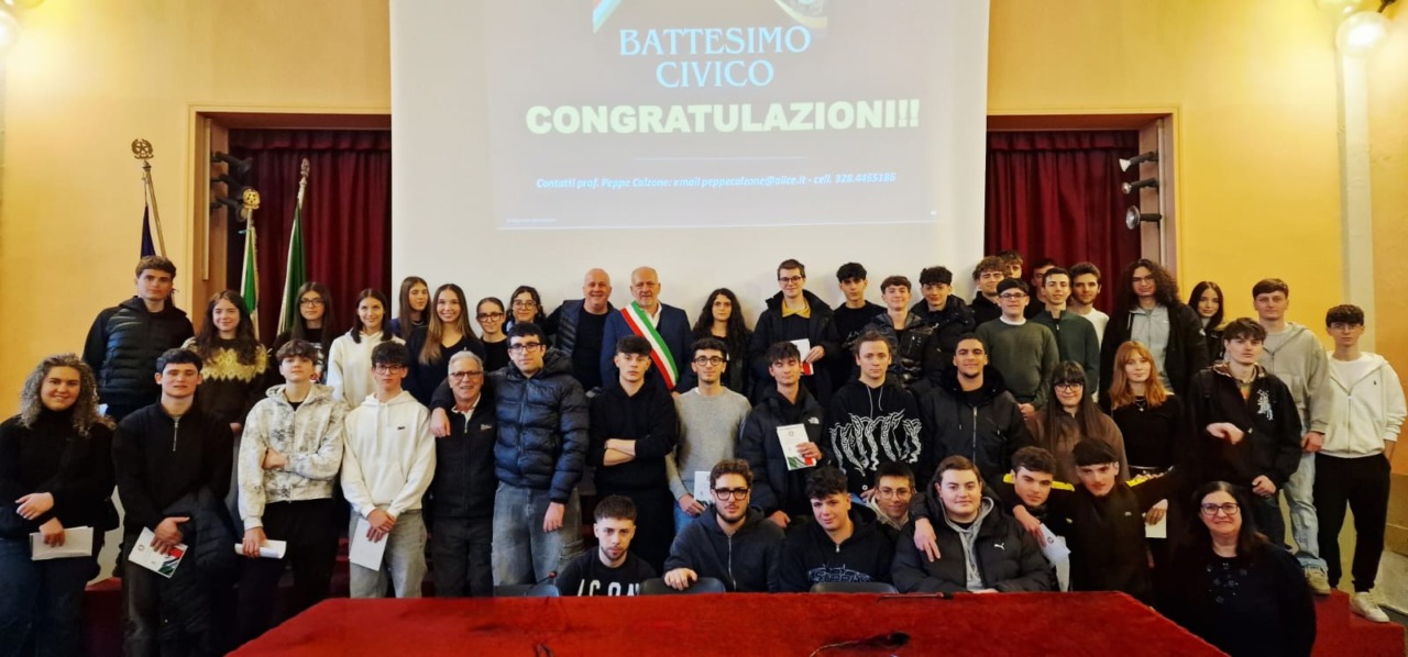 Cerimonia di Battesimo Civico 2026 per i neo-diciottenni