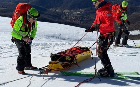 Esercitazione del soccorso alpino sul Monte Lema