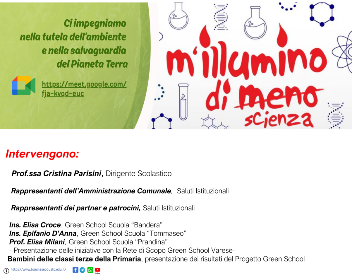 L’istituto Tommaseo partecipa a M’illumino di meno: azioni concrete e sensibilizzazione