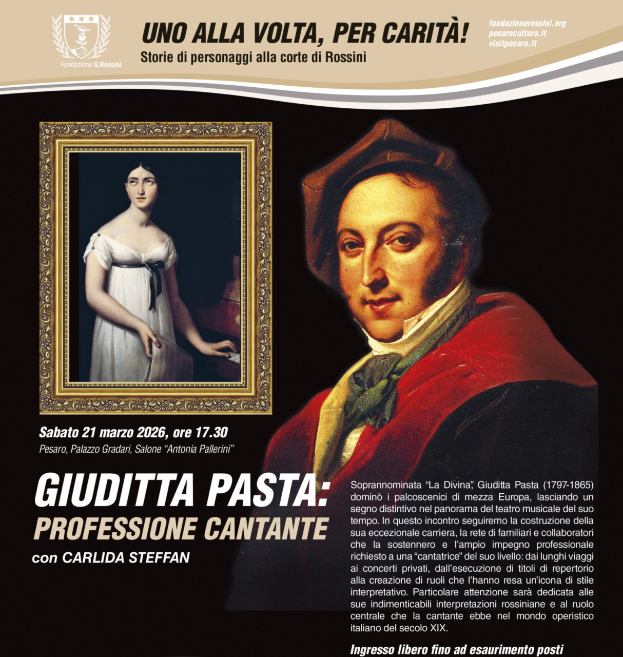 Giuditta Pasta: un tributo a Pesaro