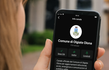 Il Comune di Olgiate Olona lancia un canale WhatsApp