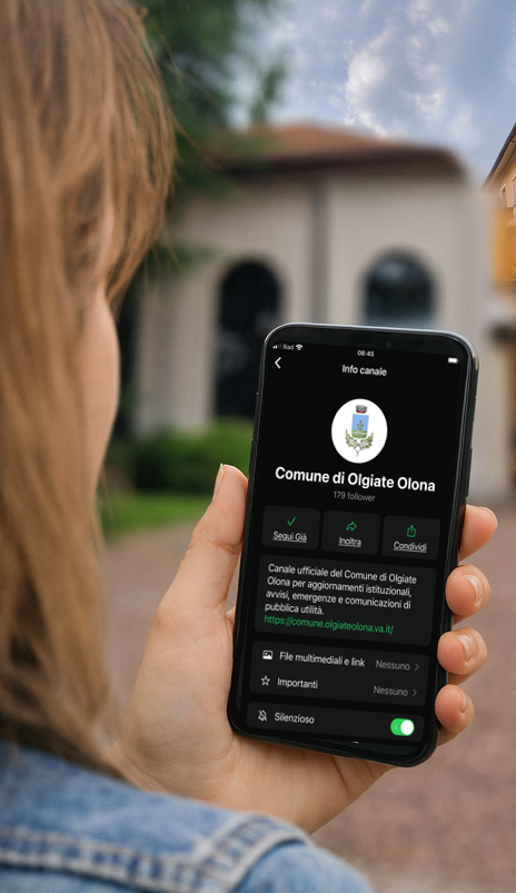 Il Comune di Olgiate Olona lancia un canale WhatsApp