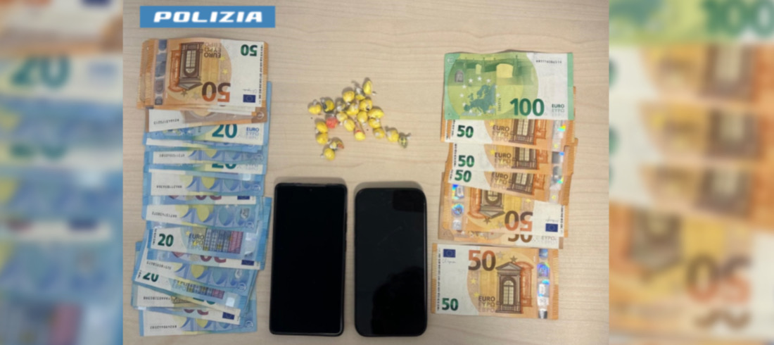 Cittadino straniero arrestato con 22 dosi di cocaina e oltre mille euro in contanti