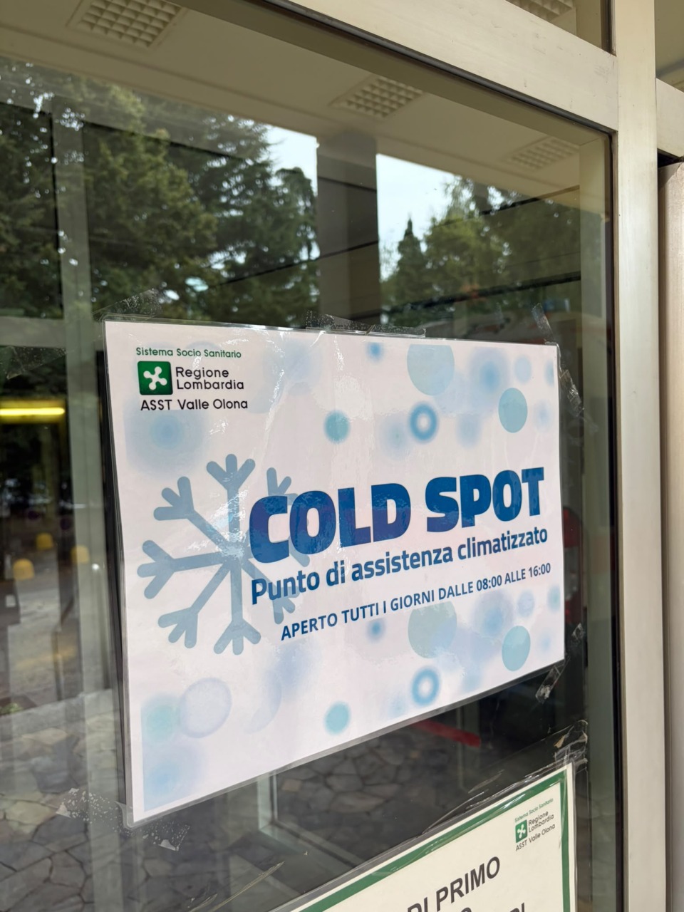 A Somma Lombardo il primo Cold Spot di ASST Valle Olona per l’emergenza caldo