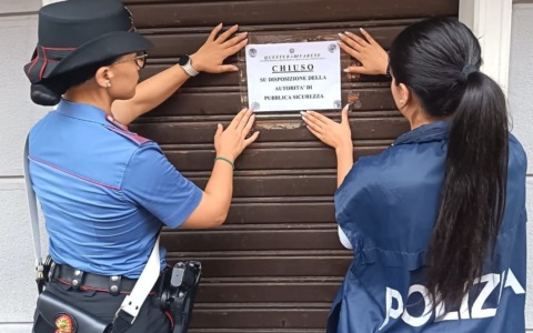 Chiusura temporanea del bar da parte del Questore