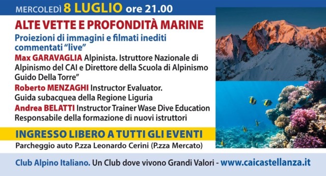 Incontro tra alpinismo e immersioni: un evento unico a Castellanza