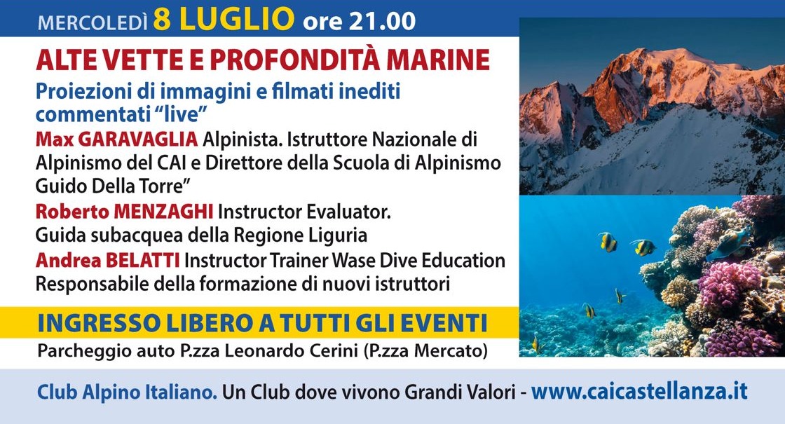 Incontro tra alpinismo e immersioni: un evento unico a Castellanza
