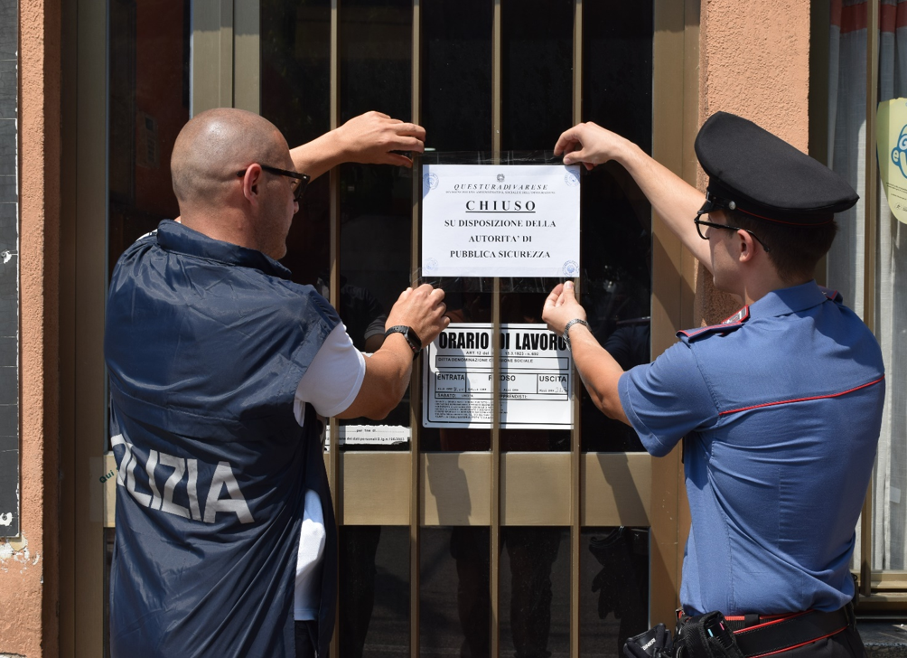 Il Questore dispone la chiusura di un bar per sette giorni